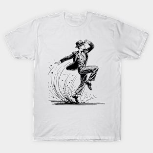 Tap dancer black sketch T-Shirt